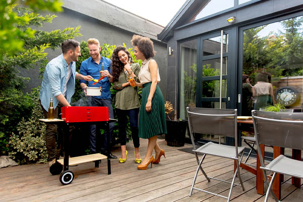 friends grilling outdoors