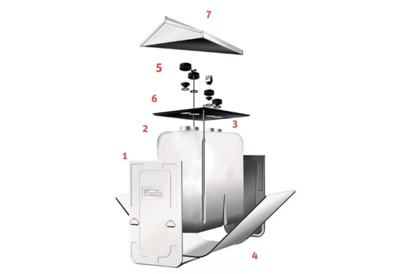 parts of a Roth double wall heating oil tank