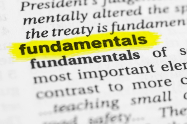 fundamentals word highlighted from a book depicting residential fuel oil