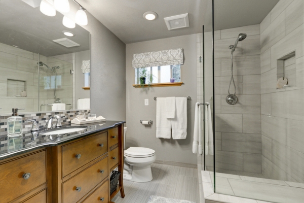 image of a modern bathroom and shower