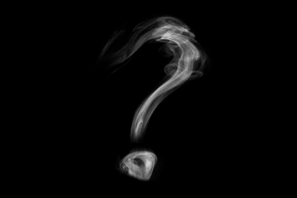 question mark formed using steam depicting FAQs about boiler replacement