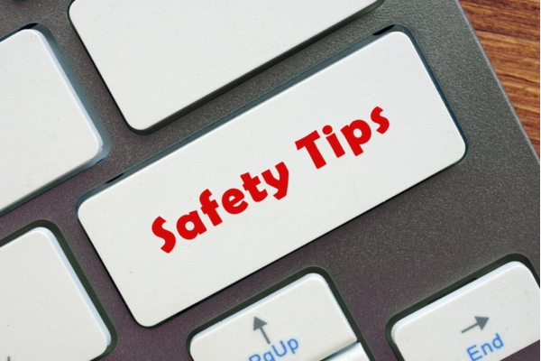 safety tips on keyboard depicting whole house generator use